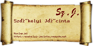 Székelyi Jácinta névjegykártya